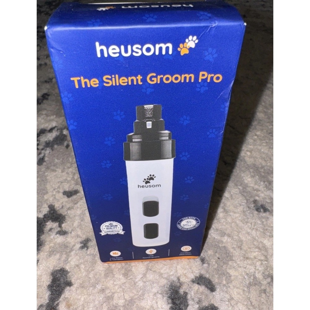 Heusom The Silent Groom Pro cordless USB rechargeable quiet dog Cat nail grinder